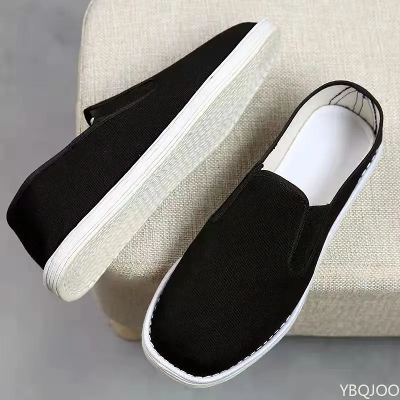 New Men's cloth Shoes Handmade breathable Flats Comfortable lightweight work shoe Casual Male lazy Canvas shoes Zapatos Homme