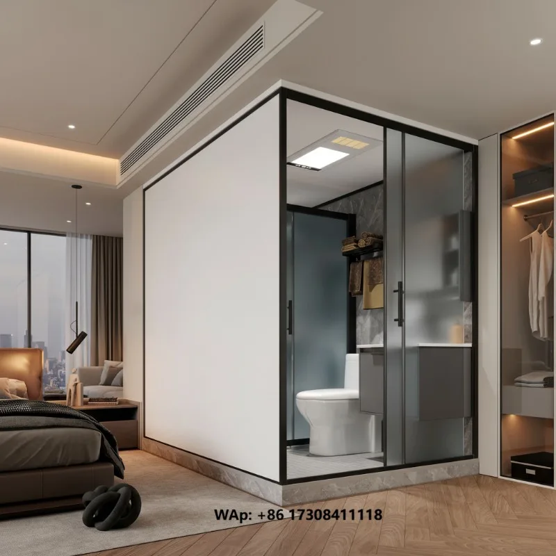 New Bathroom Shower Prefabricated Pod Portable Toilet Modular Room with Integrated Enclosure Complete Cabin Bathrooms