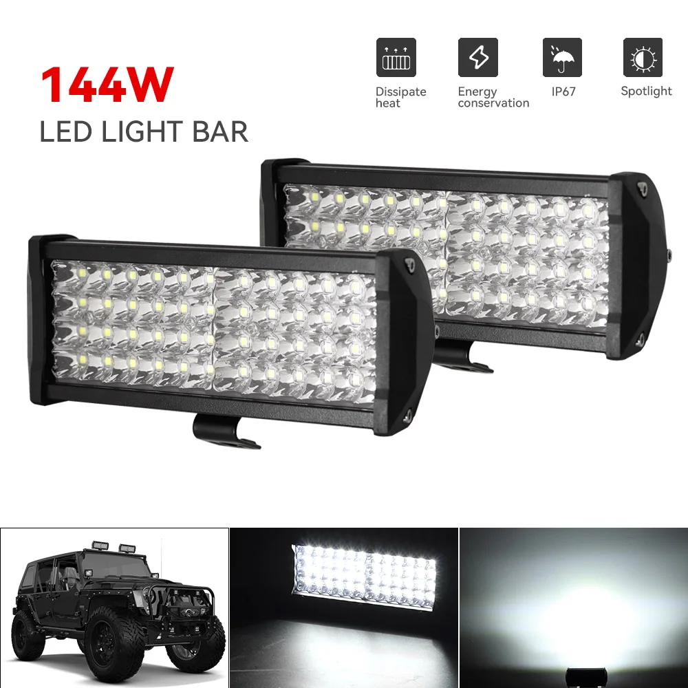 Światło robocze LED Listwy świetlne Spot Flood Beam Do pracy Jazdy terenowej Łódź Samochód Ciągnik Ciężarówka 12V Samochód SUV ATV UTV 4WD Reflektor