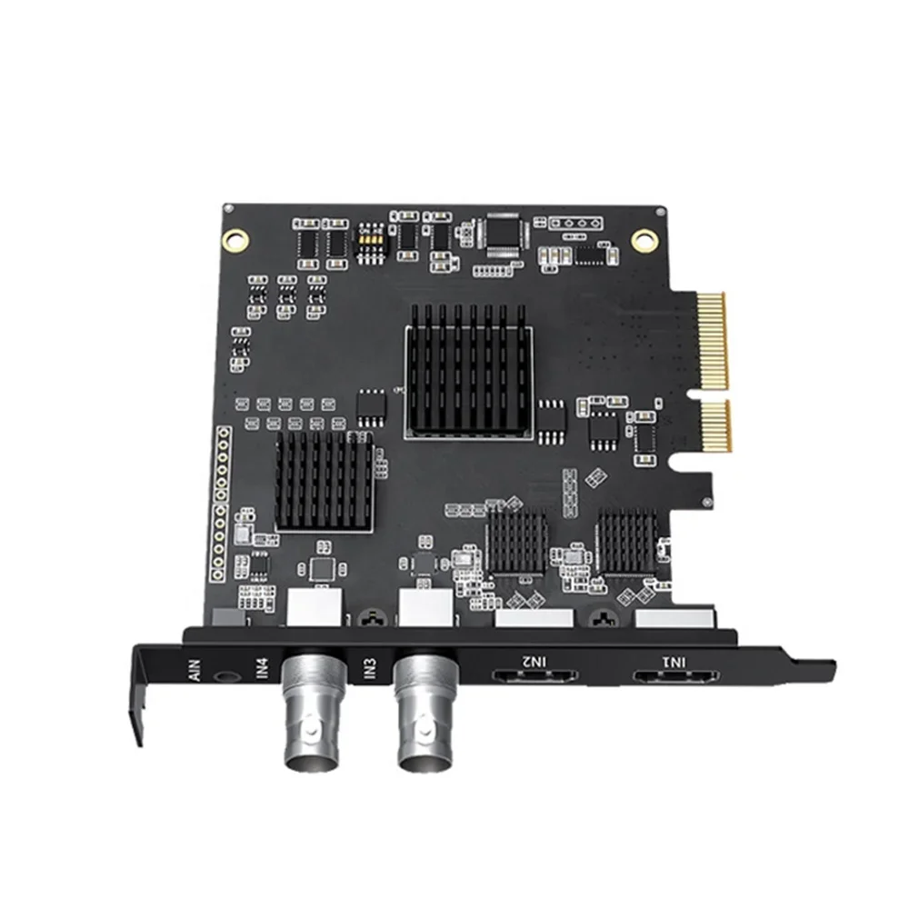 Hot Selling Internal Pcie 2.0x2 20gb /s 1080p 60hz 4ch Sdi Pcie Video Capture Card for Live Streaming