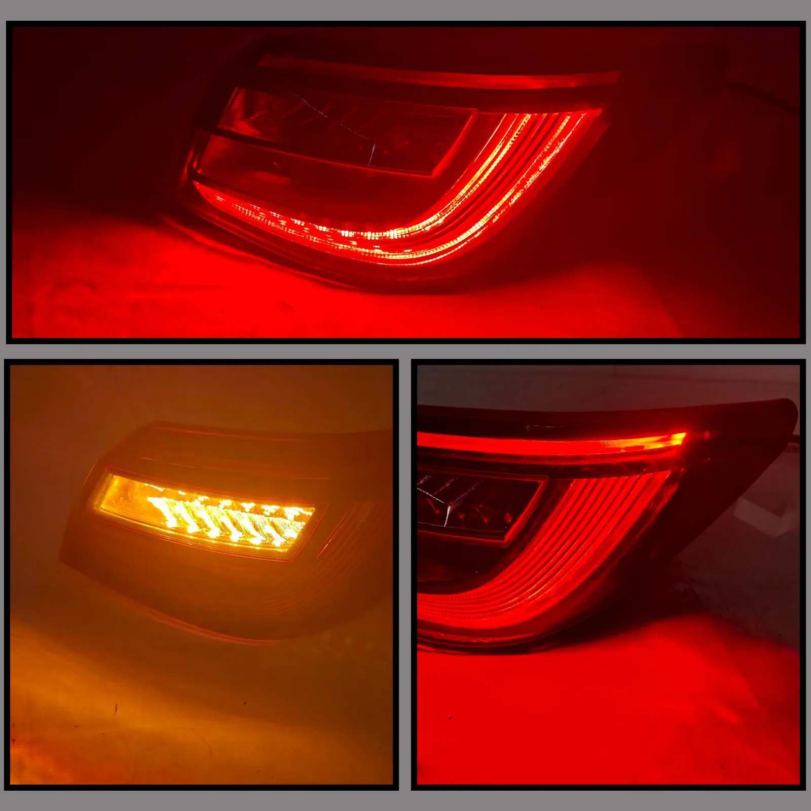 26550-6HH1B 26555-6HH1B 2pcs Rear Passenger + Driver Side Bumper LED Outer Tail Light Assembly Clear Red For 2018-2021 Infiniti Q50