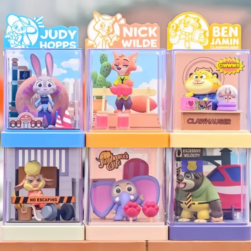 

Новый хит продаж, оригинальный Disney Zootopia, сборный орнамент, слепая коробка, Джуди Ник, креативный сценарий, модная игрушка, куклы, подарок для девочек