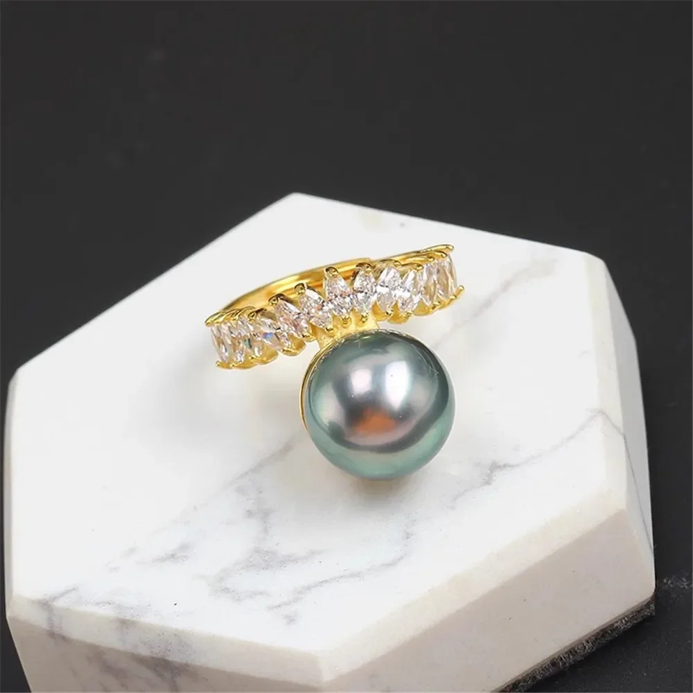 Solid S925 Sterling Silver Pearl Ring Settings Findings & Accessories  for Jewelry Making Bulk Wholesale Craft Supplies No Pearl