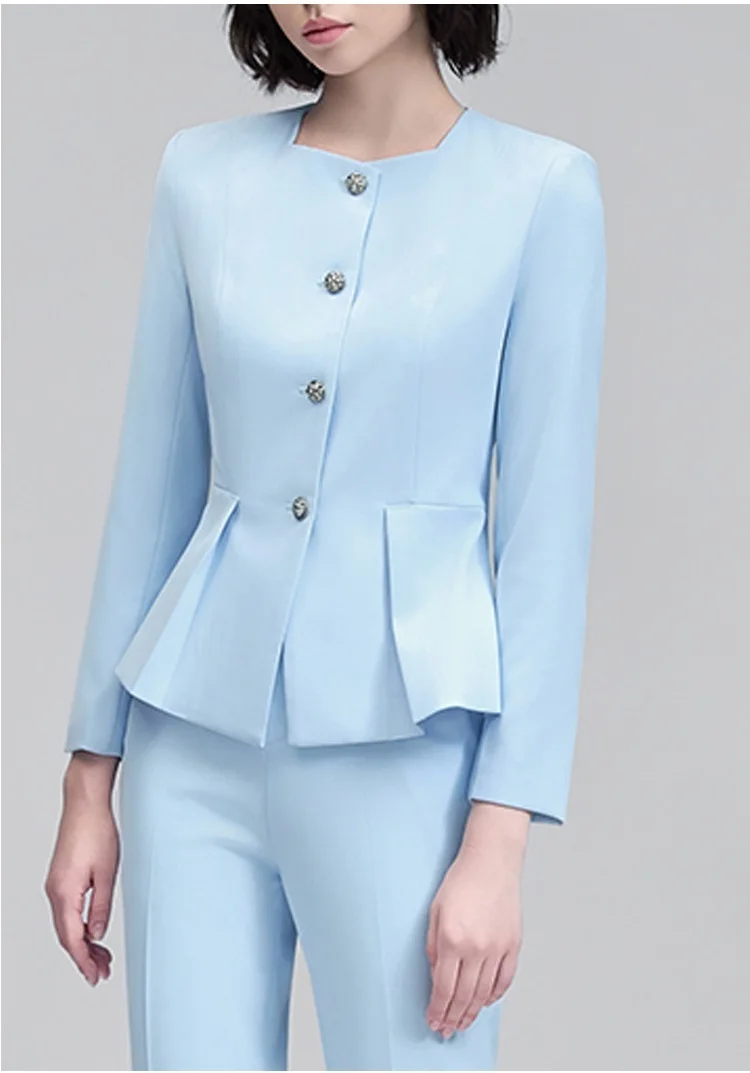 Stili eleganti Abiti da lavoro formali da donna con pantaloni e giacche Cappotto OL Office Tailleur pantalone professionale Pantaloni Set Blazer