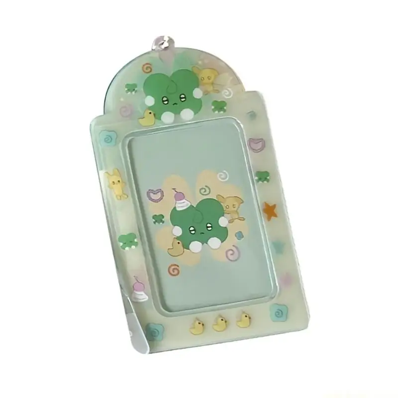 Animal Theme Card Case 3Inch PVC Photocard Protector Sleeve With Chain