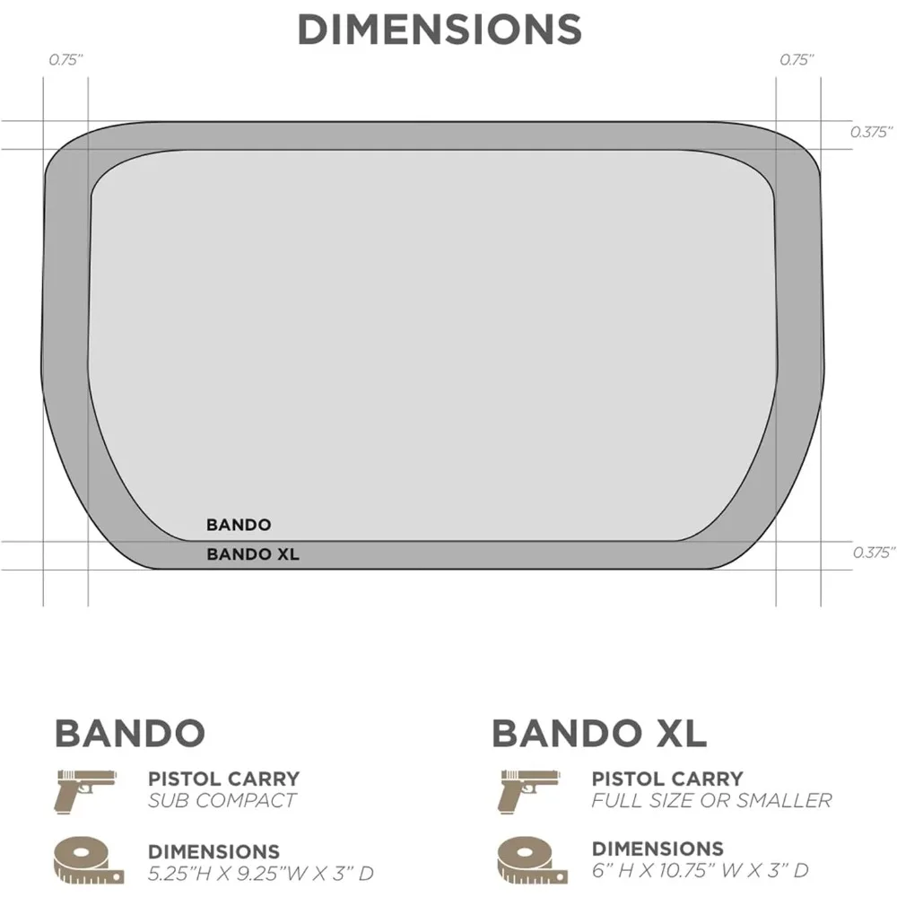 Bando Bag XL - Riñonera táctica para hombre con cinturón ajustable