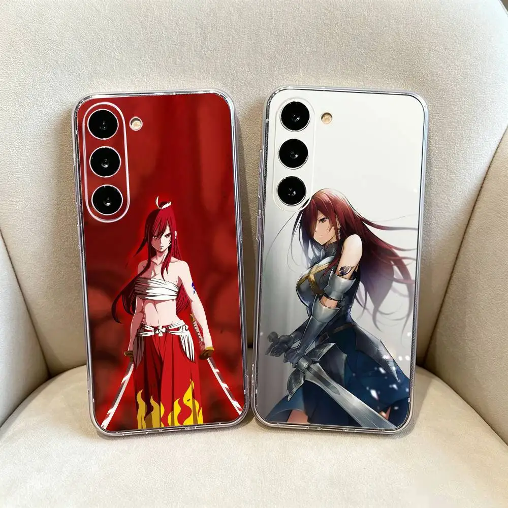 FAIRY TAIL-Erza Scarlet-Anime Clear Phone Case for Samsung Galaxy A71, A70, A40,A52, A51, A30