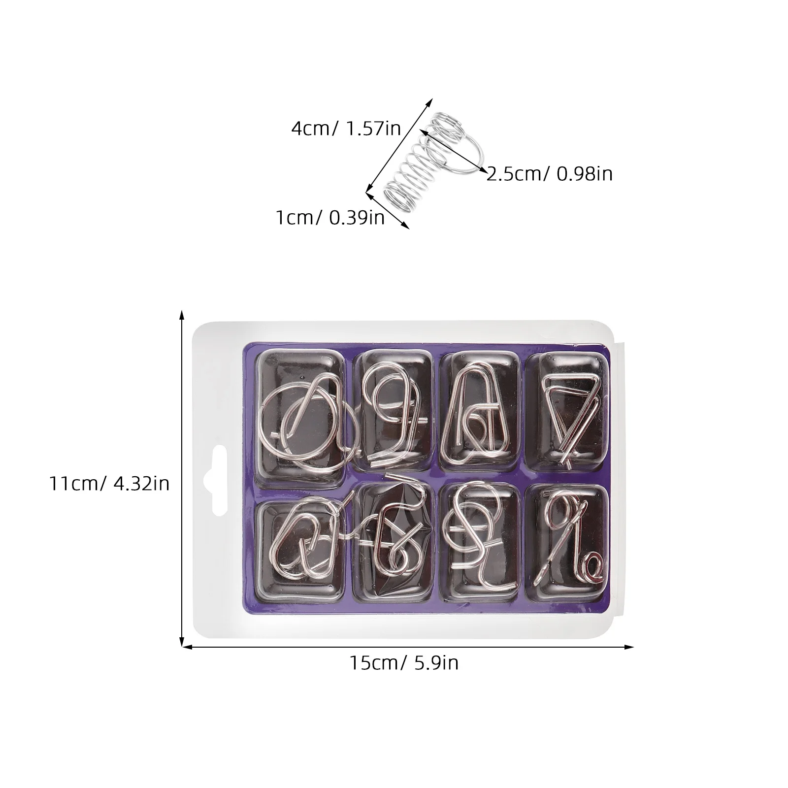 32-teiliges Legierungs-Puzzle-Set mit neun Ringen, Metalldraht, Denkaufgabe, Intelligenzschloss, Herausforderung, Entwirrung, Metall-Puzzlespiel für Kinder
