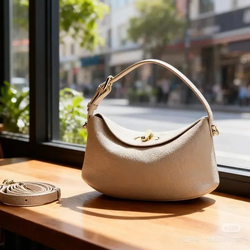 

2025 summer new Korean-style ingot women's bag made of top-grain cowhide, available as handbag, shoulder bag and crossbody bag,