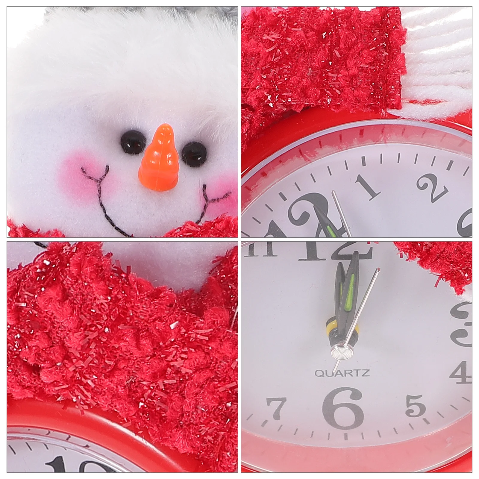 

Stylish Christmas Wall Clock Simple Snowman Print Lightweight Clock for Living Room Bedroom Office Xmas Decoration