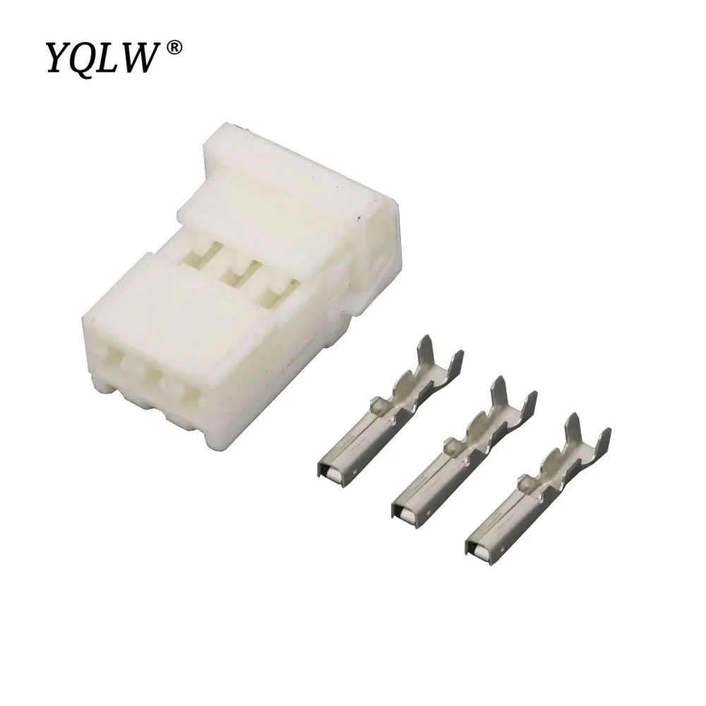 

5 Sets 3 Pin Auto White Car Connector Without Terminal DJ7033-2.2-21 3P