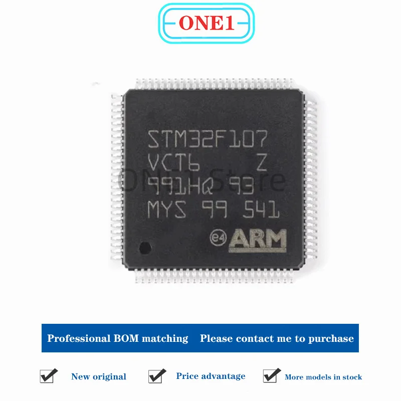 1 unids/lote nuevo original STM32F107VCT6 LQFP-100 ARM Cortex-M3 microcontrolador de 32 bits MCU