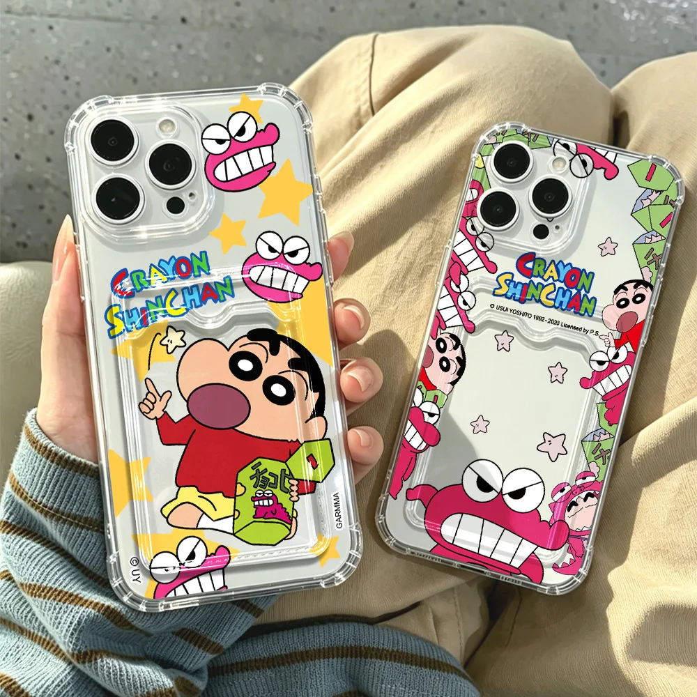 Crayons Shin-chans Card Hold Case for Samsung Galaxy A17 A07 A56 A36 A26 A55 A35 A06 A05 A24 A14 A54 A15 A05S A25 A34 A23 4G 5G