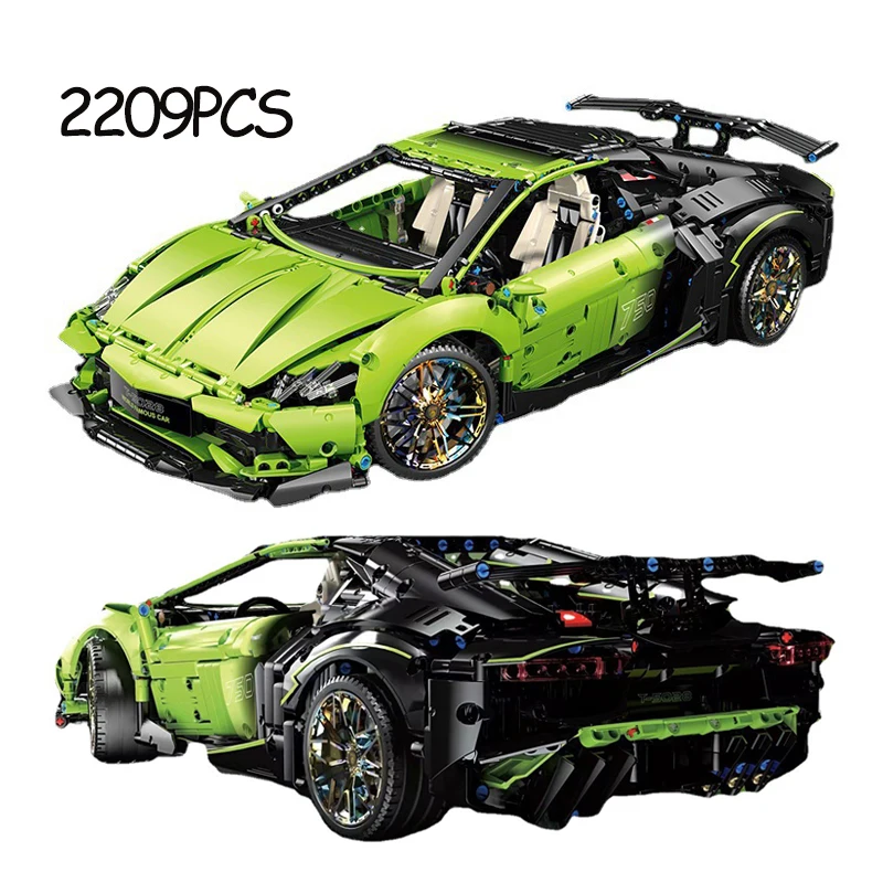 

MOC Super Lamborghinied Racing Technical Car Building Block City Famous Speer Racer Vehicle Bricks Sets Kids Toys Boys Gifts