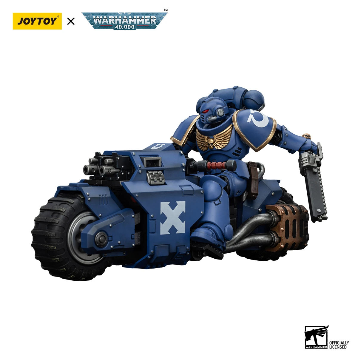 JOYTOY Warhammer 40k 1/18 Action Figures Anime Space Marines Ultramarines Outriders Brother Catonus