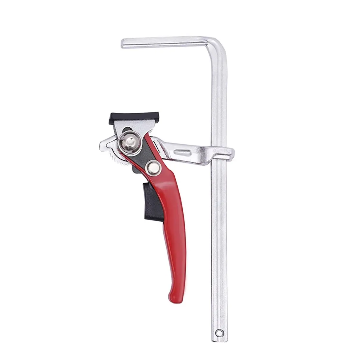 DT35BG 40CR Ratchet Clamps Heavy Duty 485lbs Quick Release 200mm Clamping Diameter Guide Rail Clamps for Woodworking, Welding