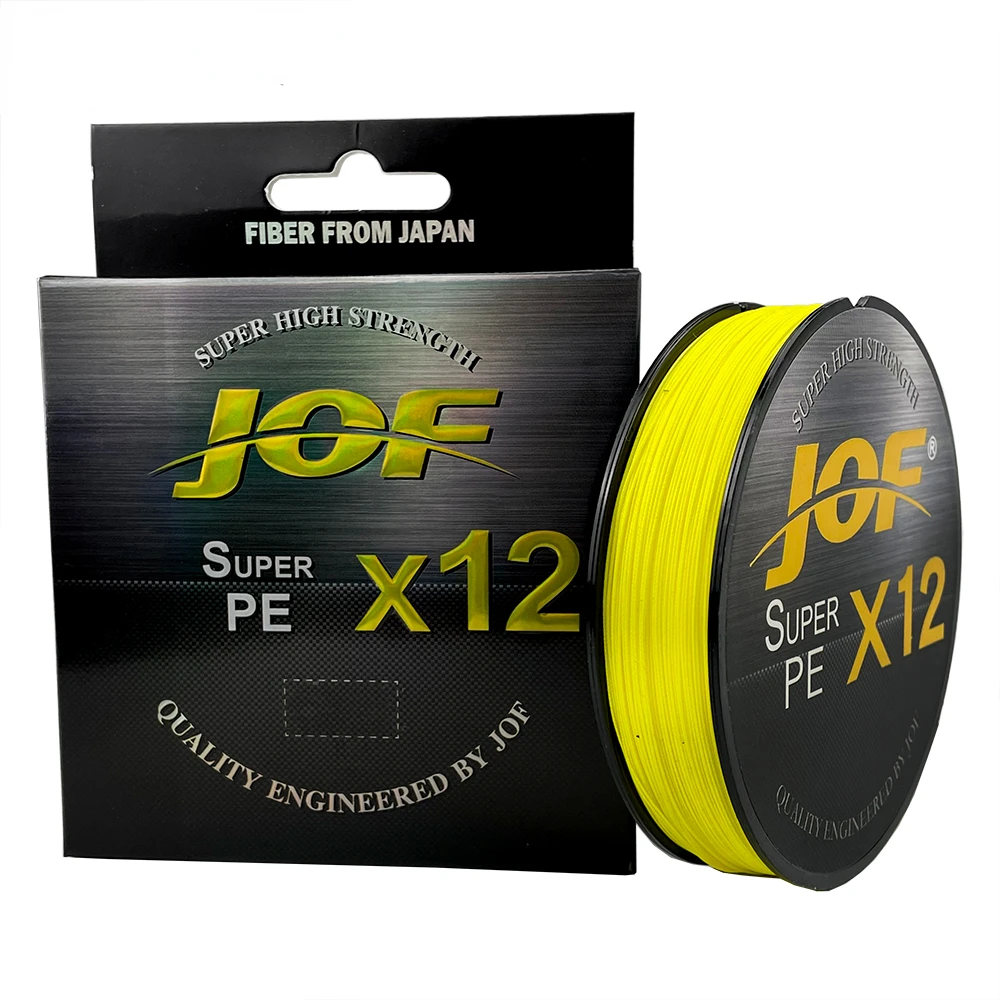 JOF 9/12 Strands 0.8#-6.0# PE Fishing Line Super Strong Braid Rope 100/300m 100% Multifilament Woven Wire for Lake Sea Fishing