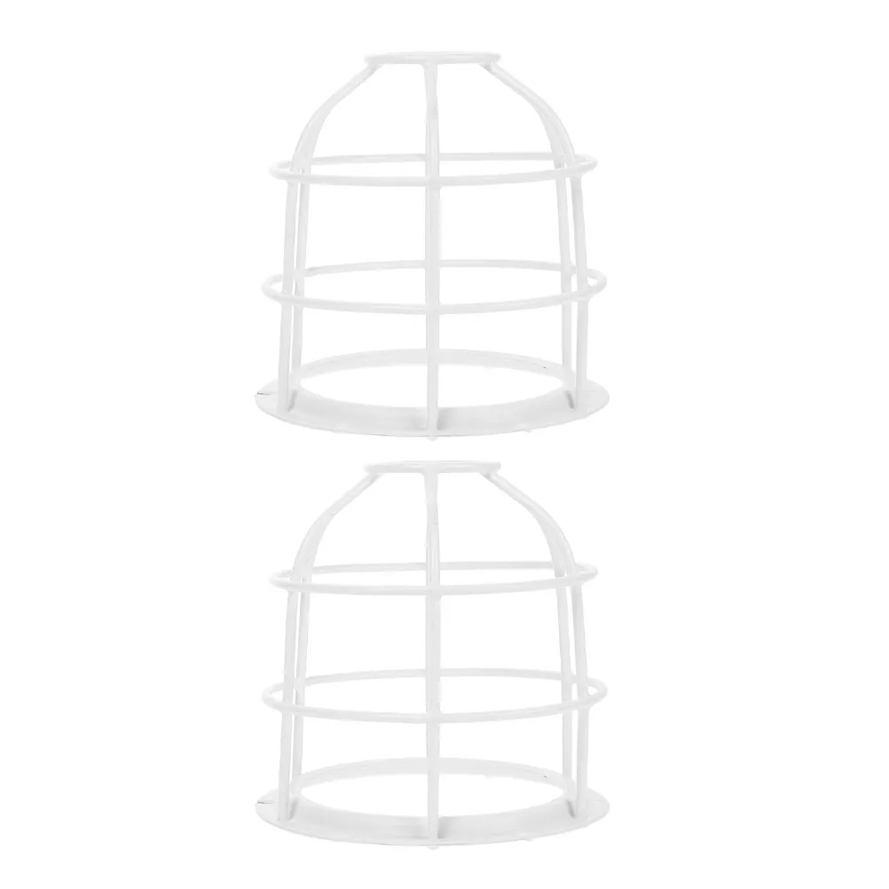 2Pcs Heavy Duty Wire Light Bulb Protector Cage Stainless Steel Lamp Safety Cover for Industrial Workshop Outdoor Bulb Guard