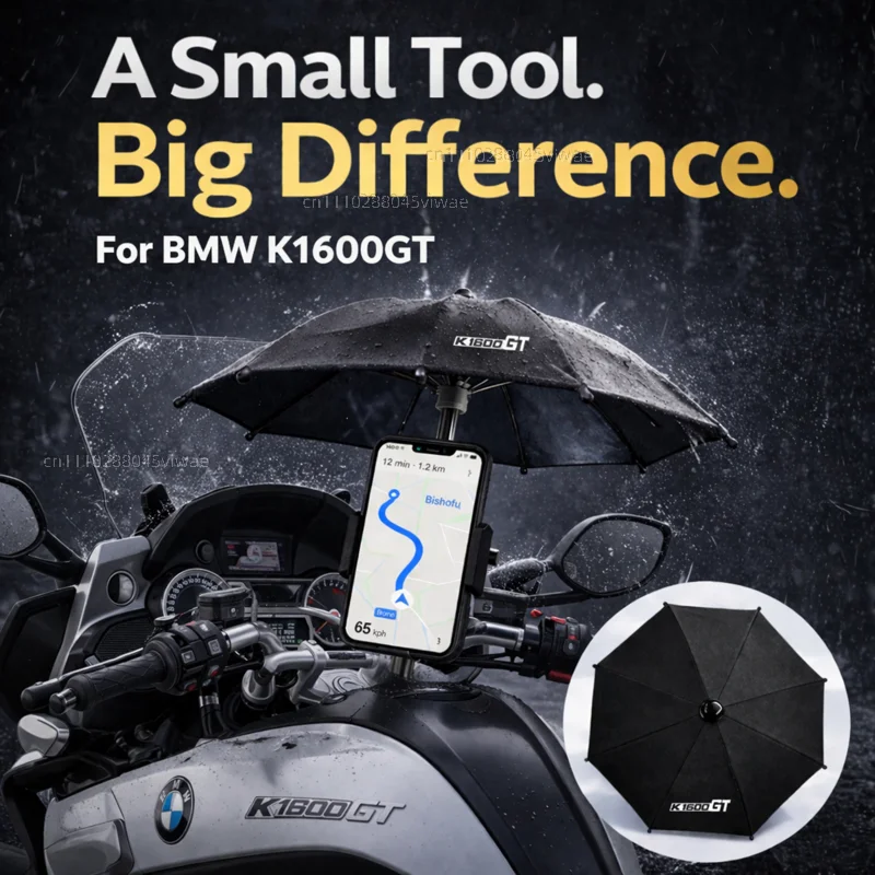 

Держатель для телефона и зонта для мотоцикла BMW K1600GT, водонепроницаемый, с защитой от солнца и бликов, крепление на руль для GPS-навигатора