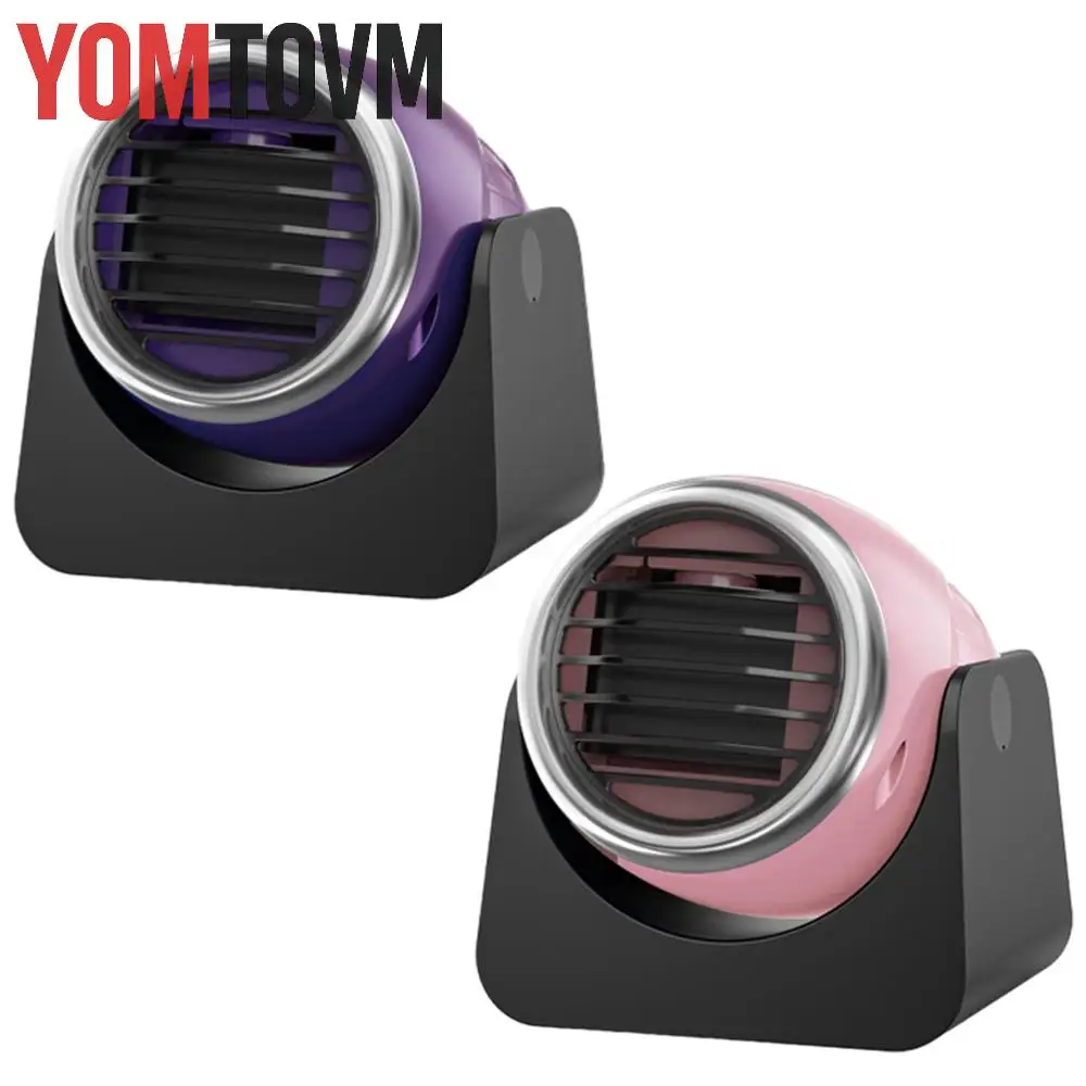 1Pc Violet 12V 140W Car Heater Fan Portable Defroster Demister With Reflective Trim Stickers For Universal Sedan SUV Truck