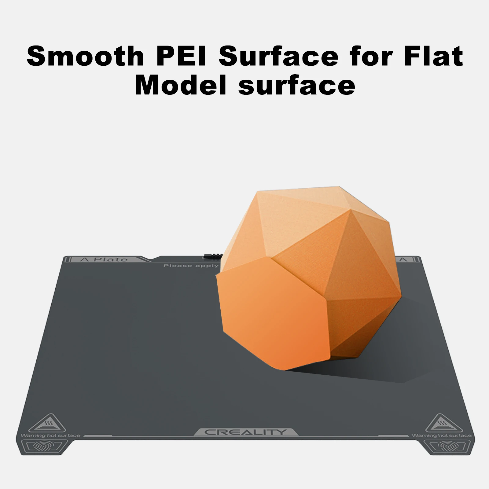 Creality Official K1C Smooth PEI Build Plate235x235mm Without Soft Magnetic,Magnetic Spring Steel Print Bed for K1C 3D Printer