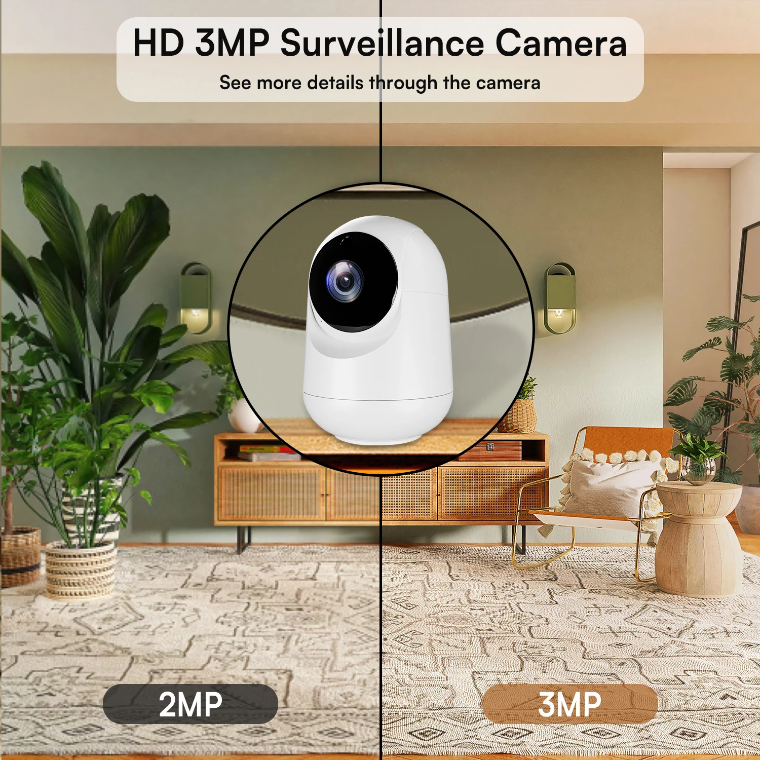 كاميرا IP 5 ميجابكسل PTZ WiFi كاميرا منزلية داخلية للأطفال/كبار السن كاميرا مراقبة حماية أمنية تتبع تلقائي كاميرا CCTV