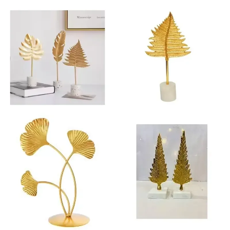 for Stunning Handmade Metal Leaf Centerpiece Dining Table Ornament Modern Luxury Design Customizable High Quality Durable