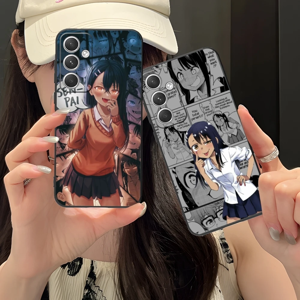 Hayase Nagatoro Anime Mobile Cell Phone Case for Samsung Galaxy S24 S23 S22 S21 S20 S10 S9 Plus FE Ultra Lite Black Cover Shell