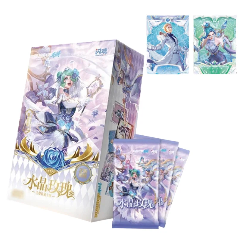 Shining Soul-tarjetas de juego móviles de League of Legends auténticas, colección temática de Crystal Rose, caja de regalo, tarjetas de Anime de rol de héroe, regalos, Juguetes