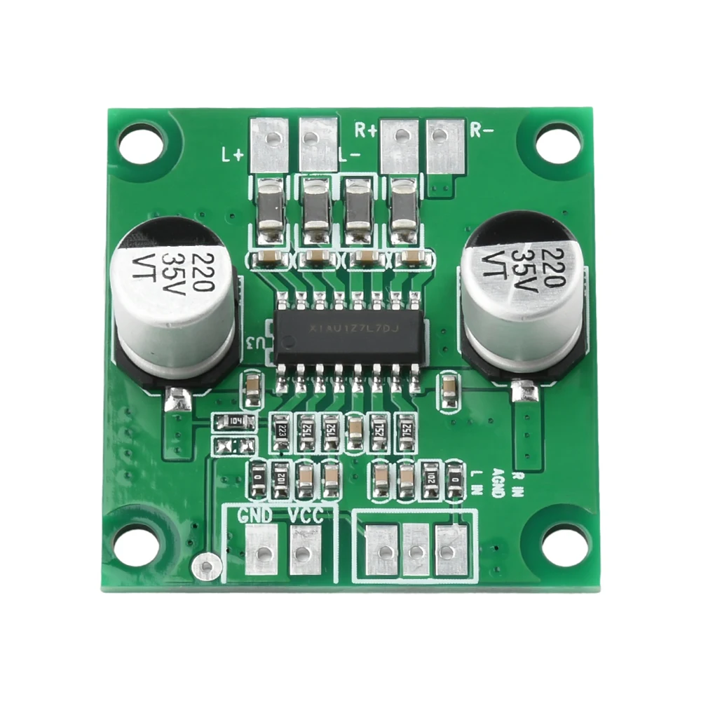 บอร์ดเครื่องขยายเสียงดิจิตอล DC 7~25V 2 แชนเนล สเตอริโอ 40Wx2 โมดูลเครื่องขยายเสียงขนาดเล็กสำหรับโฮมเธียเตอร์