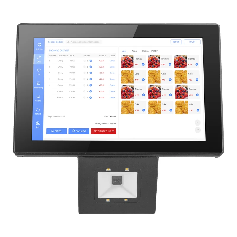 

New Design Touchable 10 Inch Price Checker With Fast Speed Big 2D Scanner