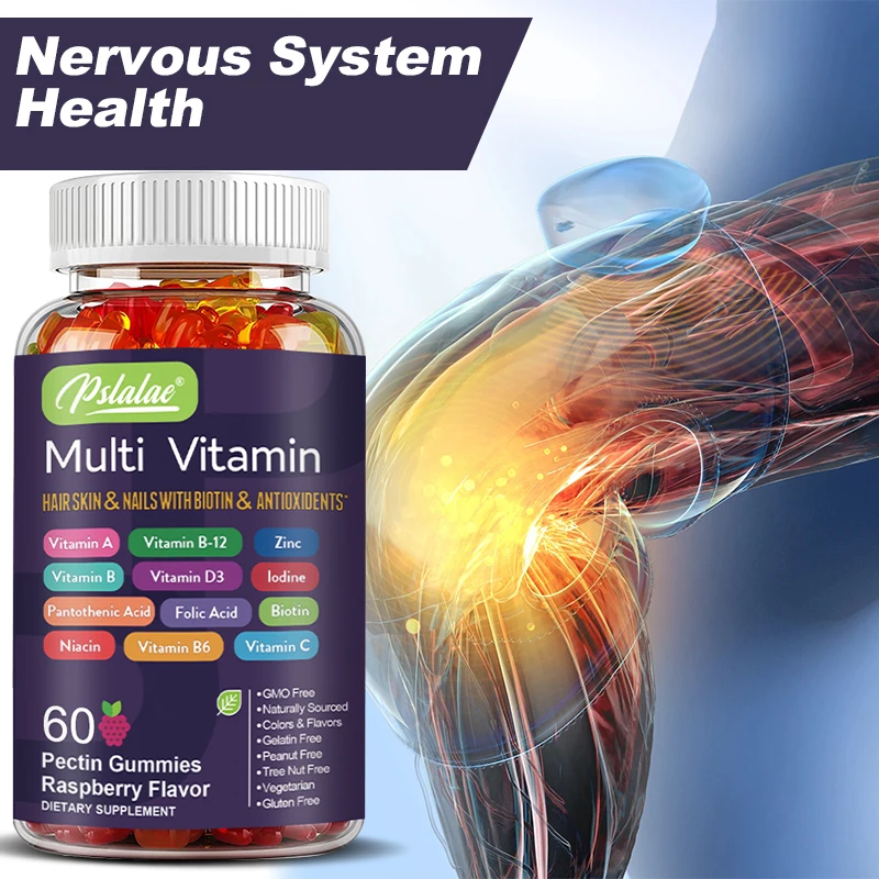 Multivitamin Gummies - Dietary Supplement, Antioxidant, Improves Immunity, Supports Skin, Brain, Eyes and Overall Health
