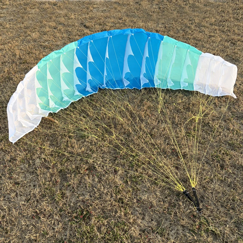 1 pz 2.1 metri di apertura alare baldacchino multicolore paracadute panno sport all'aria aperta accessori fai da te per modello parapendio telecomandato