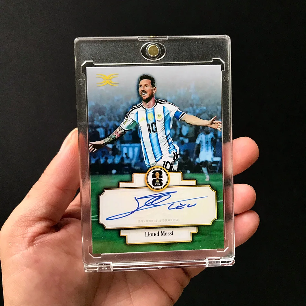 2026 DIY homemade Messi Ronaldo World Cup Autographed texture Iridescent Collectible Cards Soccer Boy Christmas Birthday Gift view 4