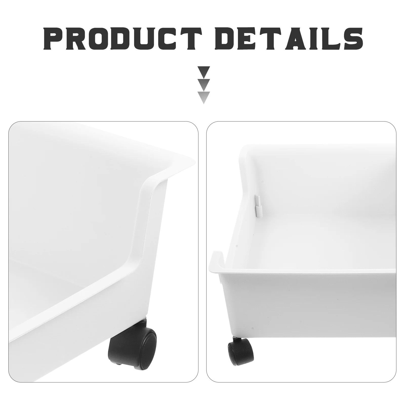 Book Storage Box Cart Bathroom Organizer Dormitory Container Pp Rolling Sundries Case Office