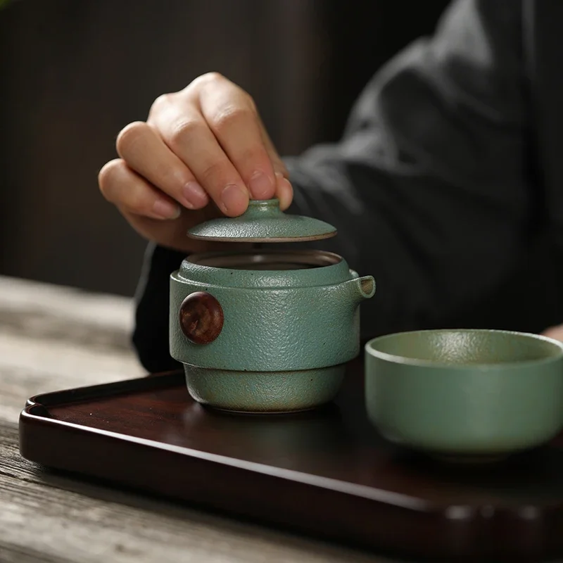 Ceramic Teapot Gaiwan Tea Cup Porcelain Sets Portable Travel Drinkware