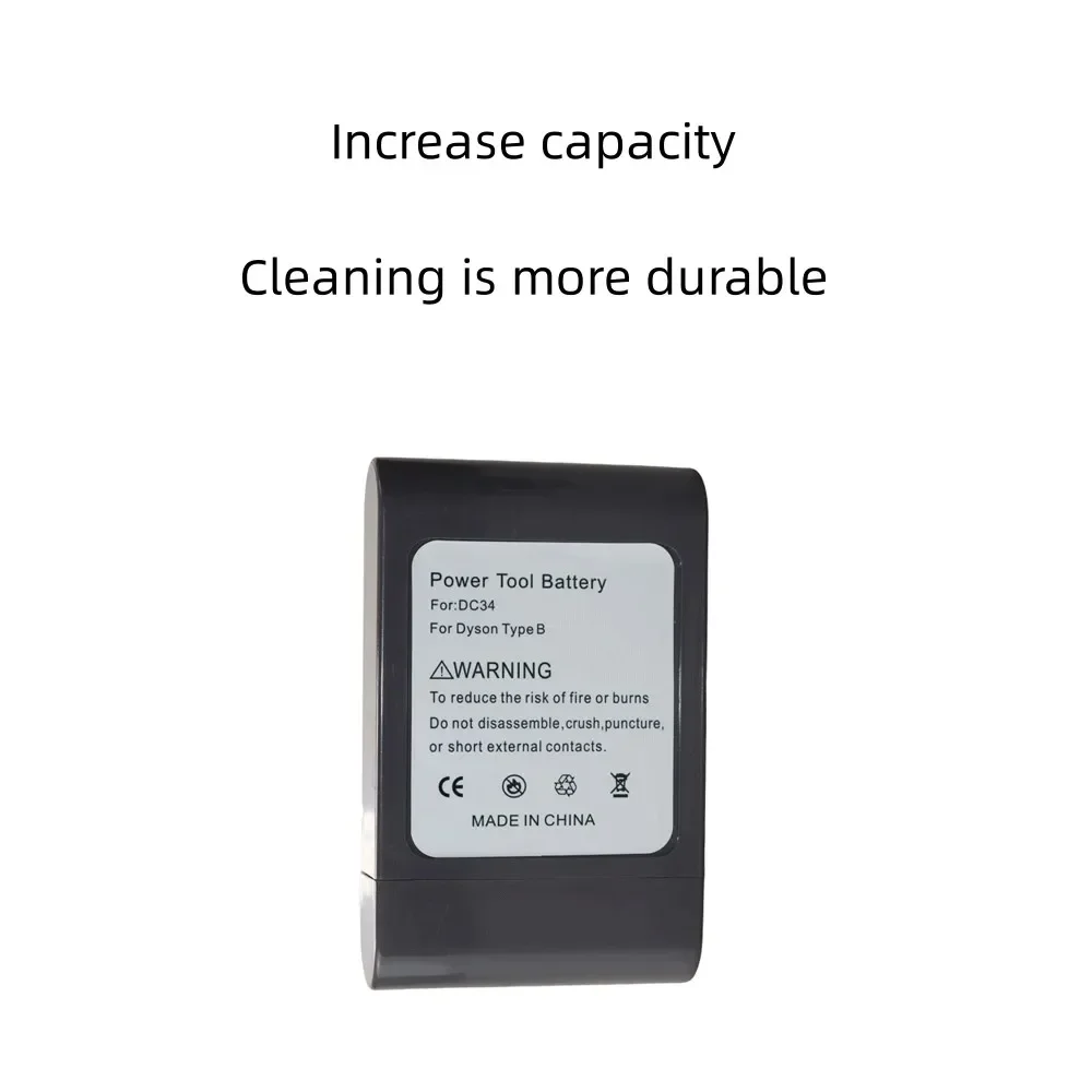 Vacuum Cleaner Battery for Dyson DC34 DC35 Type B Series 22.2V 4000/5000/6000mAh Lithium-Ion