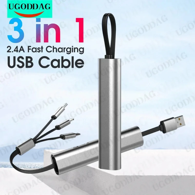 �y�Z�[�����z���� 3 in 1 �����[�d USB �P�[�u�� iPhone Samsung Huawei �p�B���}���`�i�[���}�C�N�� USB C �[�d�P�[�u���N���G�C�e�B�u�M�t�g