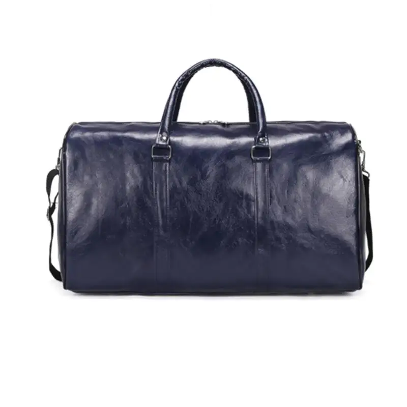 Leather Travel Bag Large Duffle Independent Big Fitness Bags Handbag Bag Luggage Shoulder Bag Black Men Fashion Zipper Pu