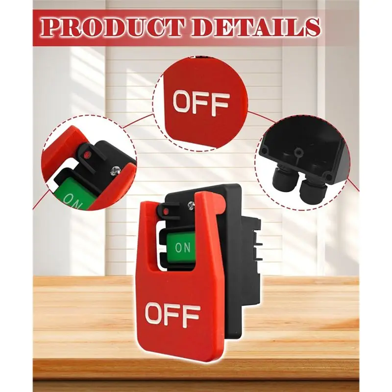 

A92P For Table Saw Switch, Beach Saw, Wood Saw Machine- 120/230V Compatible Power Control Unit