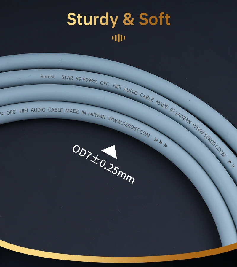 Serost Star HiFi OFC Audiokabel aus sauerstofffreiem Kupfer, RCA-zu-XLR-Adapter für CD, DAC, DSP, Verstärker, Lautsprecher, Balance-Kabel – Detail 6