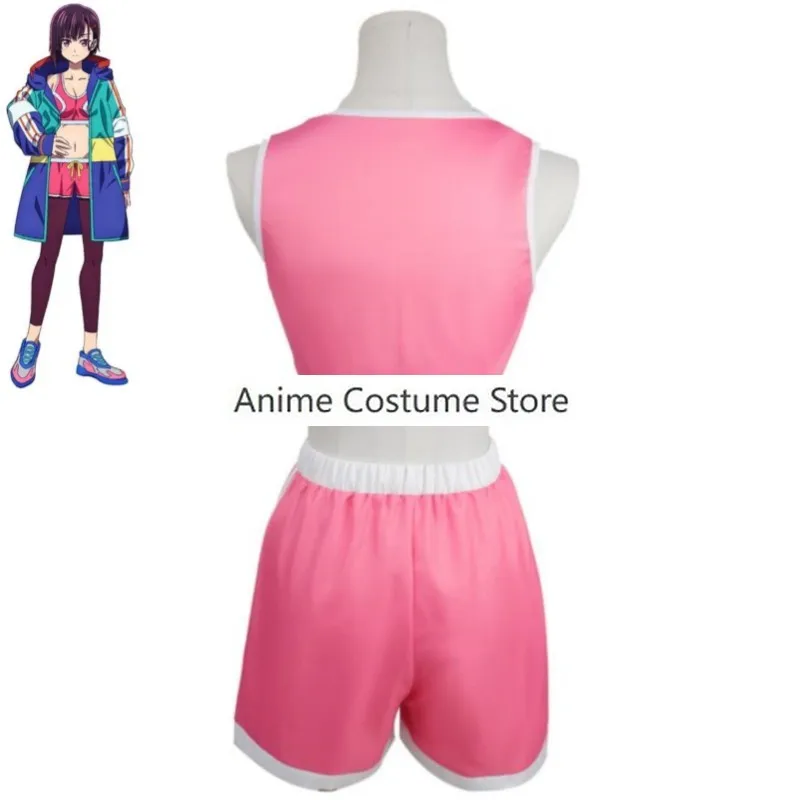 女性のための死んだコスプレ衣装,紫のかつら,セクシー,スポーツウェア,ハロウィーンの衣装,zom 100