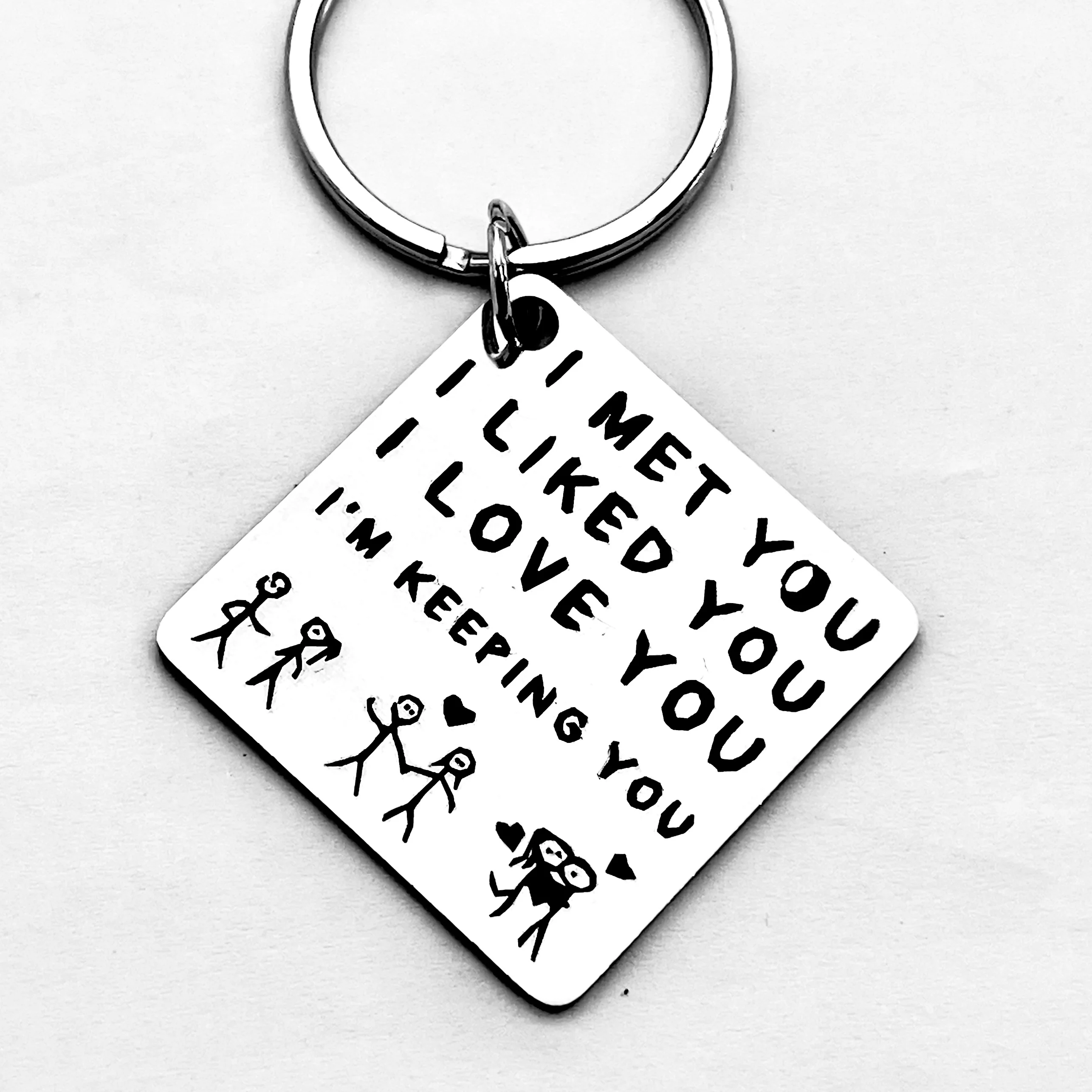 زوج واحد من سلسلة المفاتيح الإبداعية، يلتقي بك، مثلك، حافظ علىك، اقتباس الحب لعيد الحب، الذكرى السنوية للزوجين، صديقة الصديق