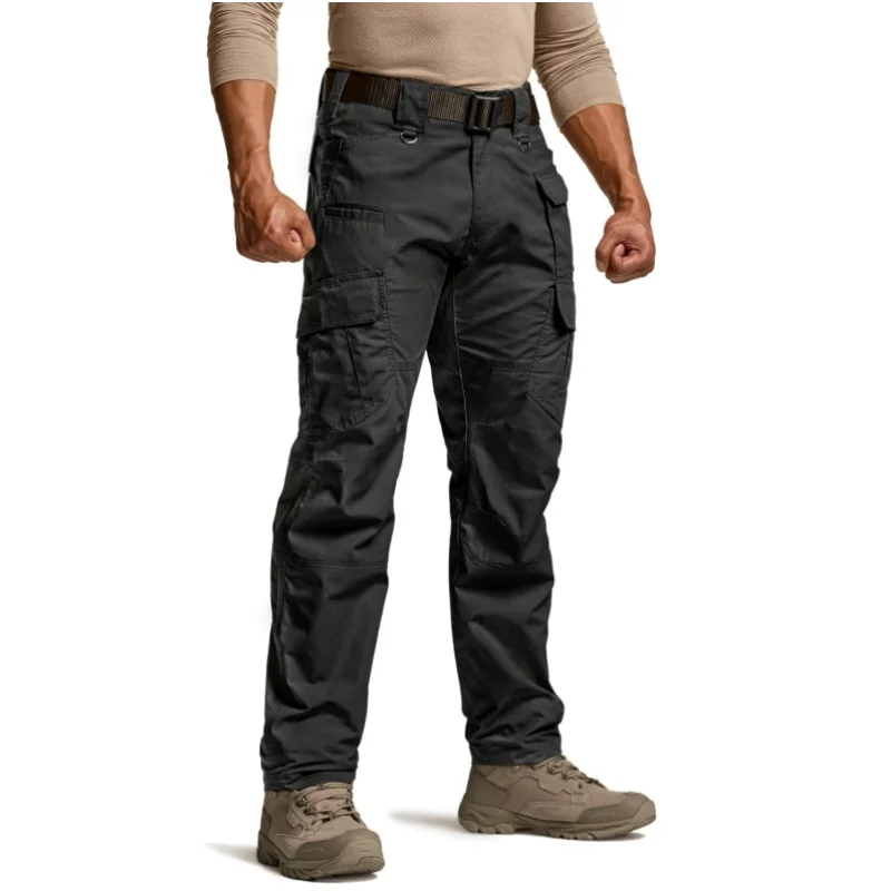 

Men's Tactical Pants, Outdoor Training Waterproof and Tear Resistant Work Pants, Lightweight Daily Outdoor Work Hiking Pants