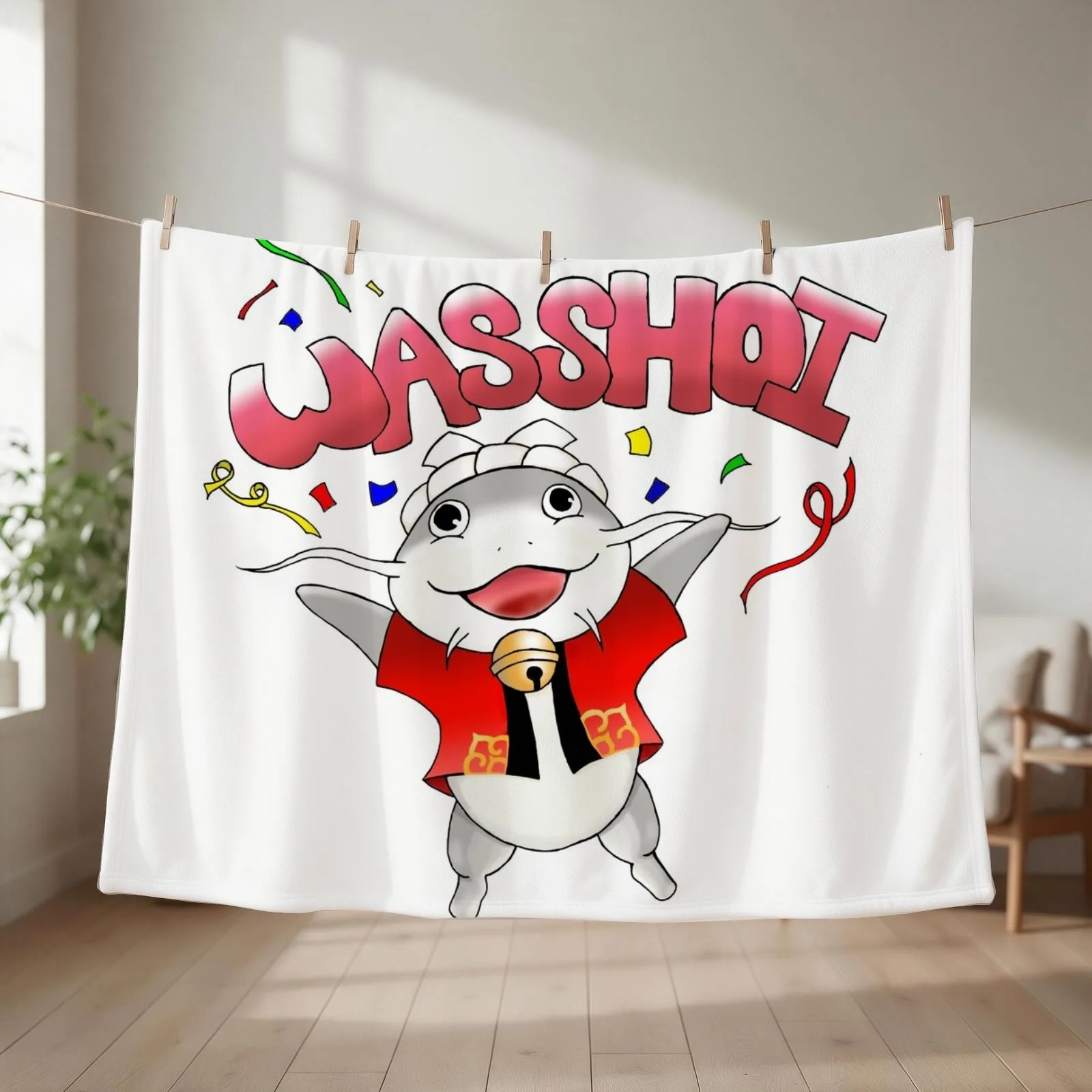 Ready The Confetti Namazu Throw Blanket couch cozy soft plush fuzzy picnic outdoor blanket