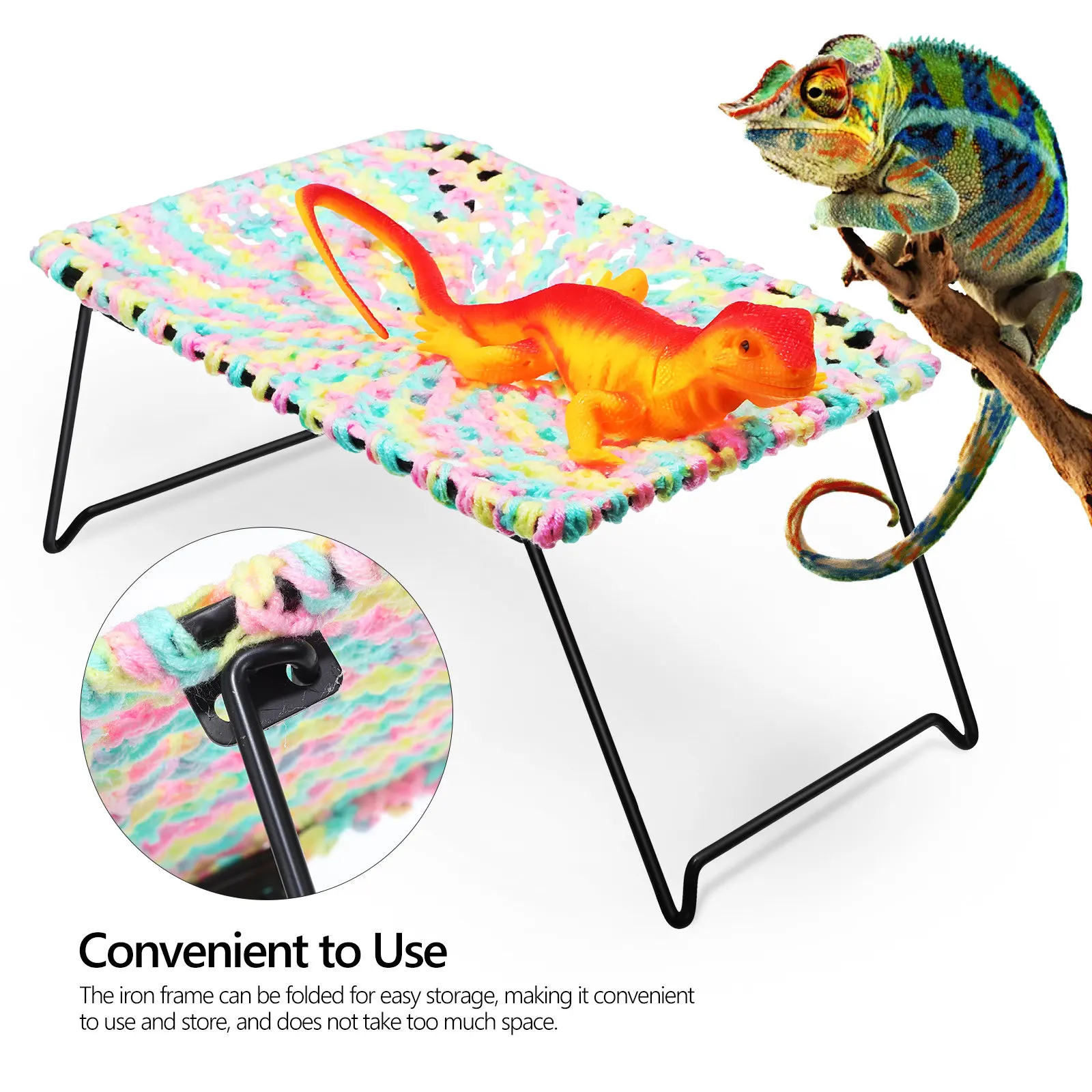 

Универсальный гамак для рептилий: лежанка для ящериц, бородатых драконов, для сна, отдыха и игр, экономит место, зоотовары