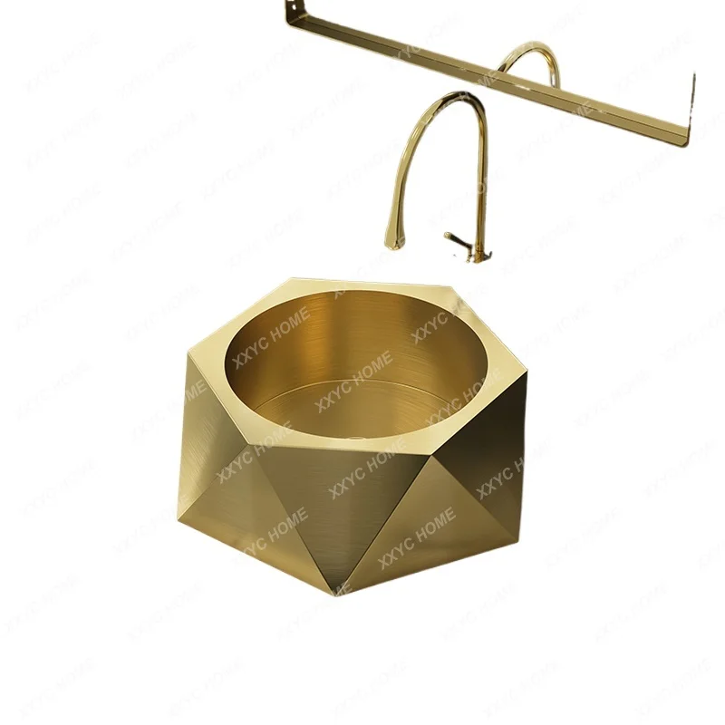 Personalized and creative stainless steel countertop basin sink special-shaped art