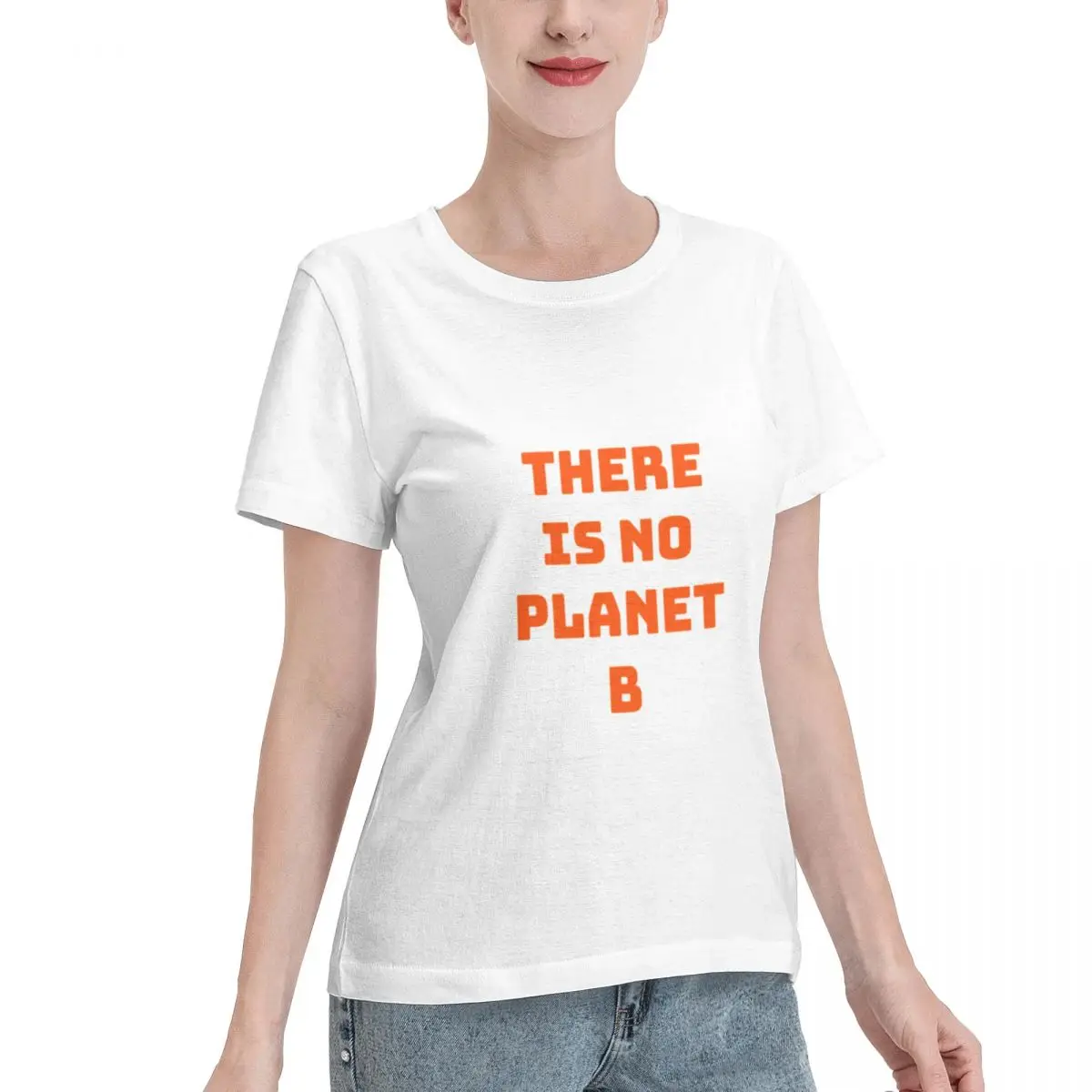Premium Fabric PLANET B 46 Women's T-shirt Summer Outfit Blank T Shirt