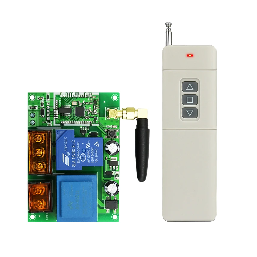 

433MHz AC85-220V High Power Bi-directional Remote Control Kit for Home Lighting Electric Door & Curtains Control