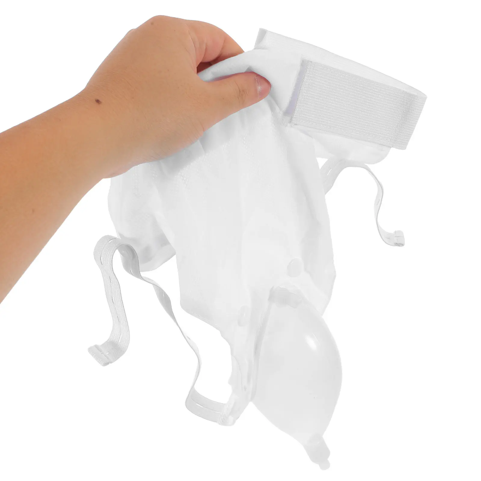 1Set Wearable Urinal for Elderly Men Soft Silicone Breathable Reusable Portable Collection Bag Anti-Leak Patient Drainage